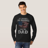 T-shirt Mens Mes Épouses De Ski Préférées Appelez-Moi Papa (Devant entier)