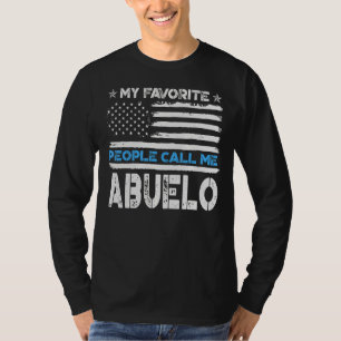 T-shirt Mens Mes Favoris Appelez-Moi Abuelo Usa Drapeau Fa