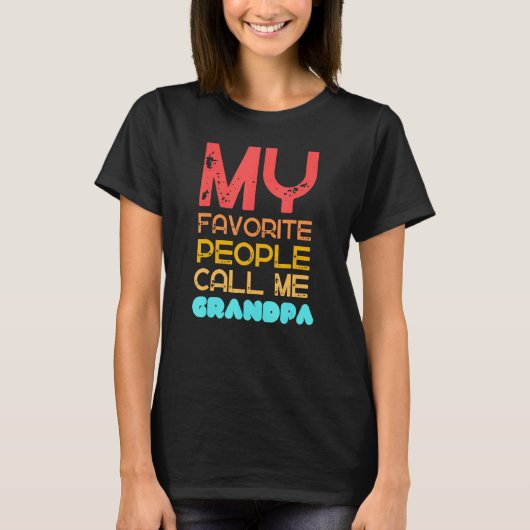 T-shirt Mens Mes Favoris Appelez-Moi Grand-Père Cool (Devant)