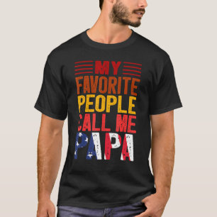 T-shirt Mens Mes Favoris Appelez-Moi Papa Fête des pères 2