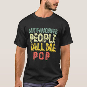 T-shirt Mens Mes Favoris Appelez-Moi Pop Papa Père 3