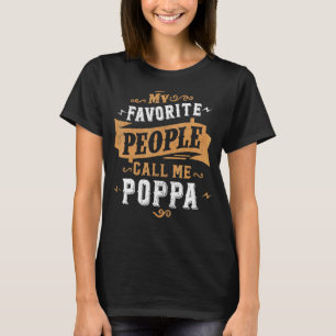 T-shirt Mens Mes Favoris Appelez-Moi Poppa Papa Père 2