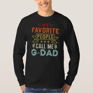 T-shirt Mens Mes Gens Favoris M'Appelent G Papa Retro Fath