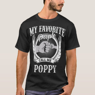 T-shirt Mens Mes Gens Favoris M'Appelent Grand-Père De Pav