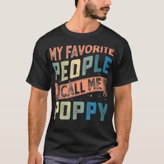 T-shirt Mens Mes Gens Favoris M'Appelent Pavot Grandpa Fat