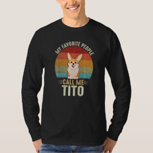 T-shirt Mens Mes Gens Favoris M'Appelent Tito Cute Corgi G