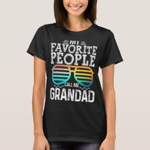 T-shirt Mens Mes Gens Préférés M'Appelent Grandad Lunettes