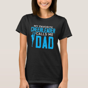 T-shirt Mens Mes Pom-pom girl Favoris M'Appelle Papa Cheer