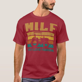 T-shirt Mens MILF Man I Love Farming Funny Farmer Cadeau