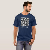 T-shirt Mens Modern Elegant QR Code Scan Me Modèle (Devant entier)