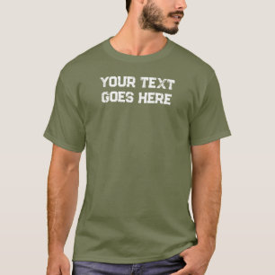 T-shirt Mens Moderne Modèle élégant tendance Fatigue Green