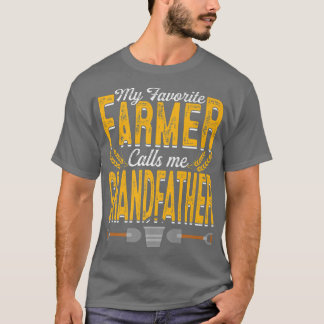 T-shirt Mens Mon Agriculteur Favori M'Appelle Grand-Père F