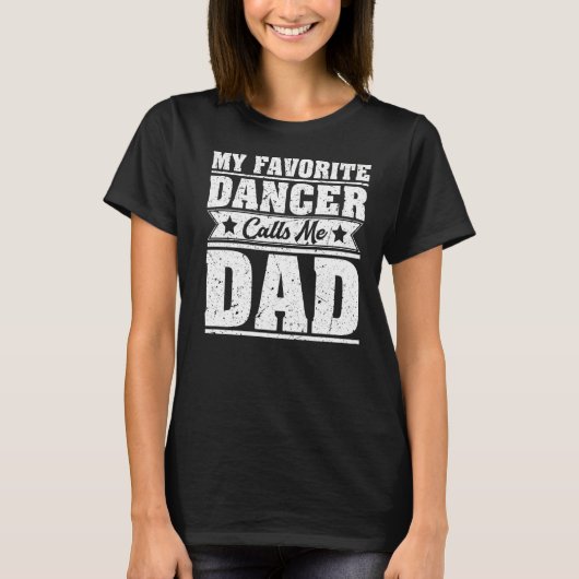 T-shirt Mens Mon Danseuse Préférée M'Appelle Papa Danser P (Devant)