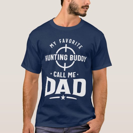T-shirt Mens Mon Époux De Chasse Favorite M'Appelle Papa (Devant)