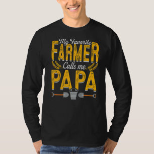 T-shirt Mens Mon Fermier Préféré M'Appelle Papa Farming Pa