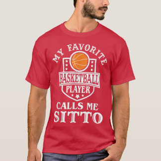 T-shirt Mens Mon Joueur De Basket Favori M'Appelle Sitto