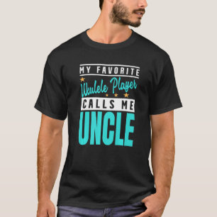 T-shirt Mens Mon Joueur Ukulele favori m'appelle oncle