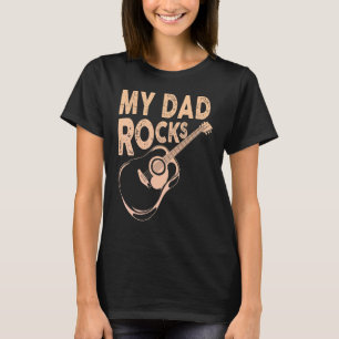 T-shirt Mens Mon Papa Rocks Une Citation De La Fête Des Pè