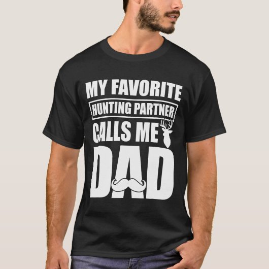 T-shirt Mens Mon Partenaire De Chasse Favorite M'Appelle P (Devant)