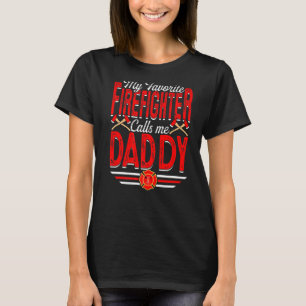 T-shirt Mens Mon Pompier Favori M'Appelle Papa Firefi