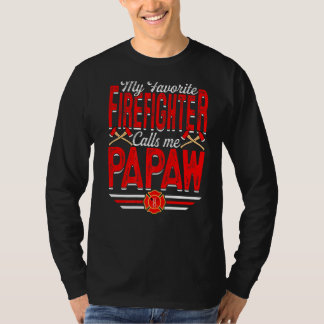 T-shirt Mens Mon Pompier Préféré M'Appelle Papaw Firefi