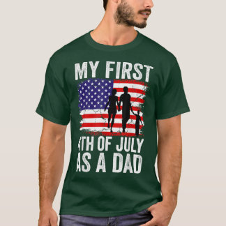 T-shirt Mens Mon premier 4 juillet en tant que papa Juille