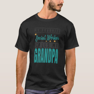 T-shirt Mens Mon Travailleur Social Préféré M'Appelle Gran