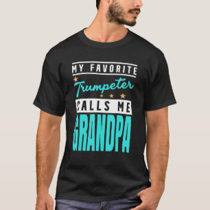 T-shirt Mens Mon Trumpeter favori m'appelle Grand-père Tru