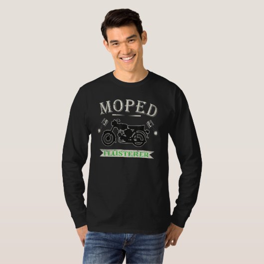 T-shirt Mens Moped Whisper Ddr Moped S51 Suhl 2 Stroke Sim (Devant entier)