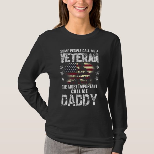 T-shirt Mens Most Important Call Daddy American Proud Vete (Devant)