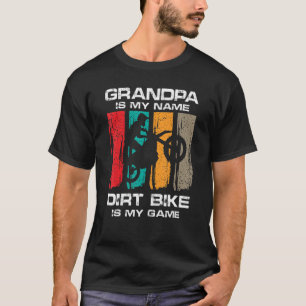 T-shirt Mens Motocross Grand-pa Est Mon Nom Vélo De Chemin