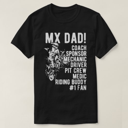 T-shirt Mens Mx Papa Moto Cross Papa.png (Design devant)