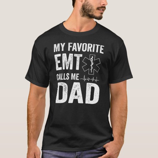 T-shirt Mens My Favori EMT appelle moi papa Fête des pères (Devant)