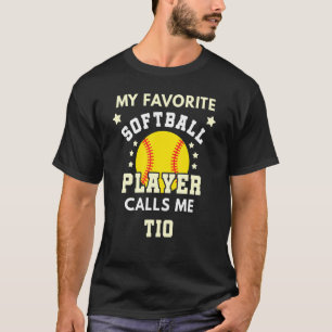 T-shirt Mens My Favori Softball Player Me Appelle Tio Ball