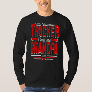 T-shirt Mens My Favori Trucker Me Appelle Grand-Père Truck