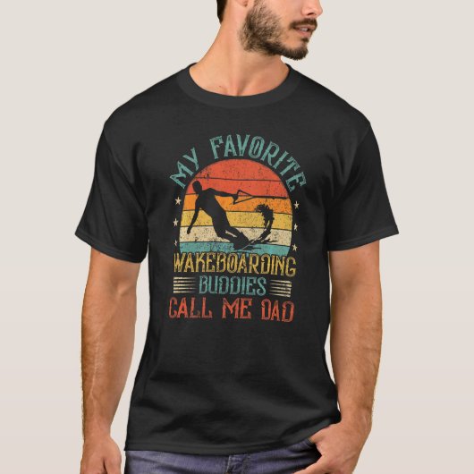 T-shirt Mens My Favori Wakeboard Player Call Me Papa F (Devant)