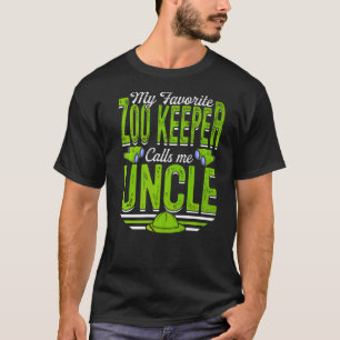 T-shirt Mens My Favori Zoo Keeper M'Appelle Oncle Animaux