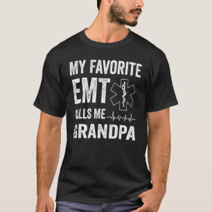 T-shirt Mens My Favorite Emt M'Appelle Grand-Père Pour Les
