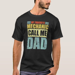 T-shirt Mens My Favorite Mechanic m'appelle papa père D