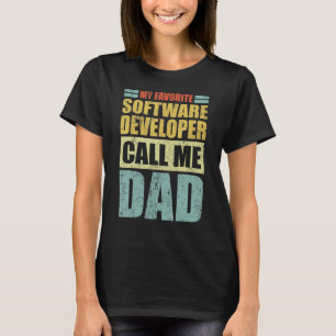 T-shirt Mens My Favorite Software Developer Me Appelle Pap