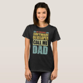 T-shirt Mens My Favorite Software Developer Me Appelle Pap (Devant entier)