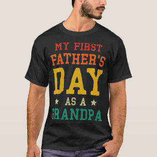 T-shirt Mens My First Fête des pères as a Grandpa Est 2021