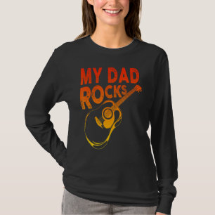 T-shirt Mens My Papa Rocks Le Père Day Citation Dit