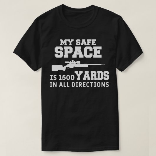 T-shirt Mens My Safe Space Funny Sniper Hunt Hunting Quote (Design devant)