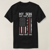 T-shirt Mens My Son Has Your Back Proud Army Dad Military (Design devant)