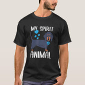 T-shirt Mens My Spirit Animal Dachshund Chien I Love Papa (Devant)