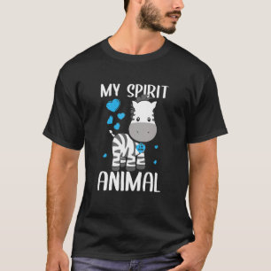 T-shirt Mens My Spirit Animal Zebra I Love Dad Heart Valen