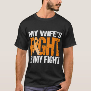 T-shirt Mens My Wife's Fight is My Fight Leukemia Awarenes