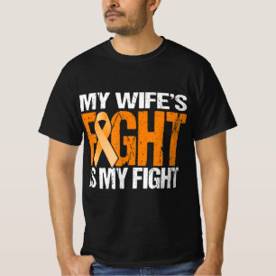 T-shirt Mens My Wife's Fight is My Fight Leukemia Awarenes