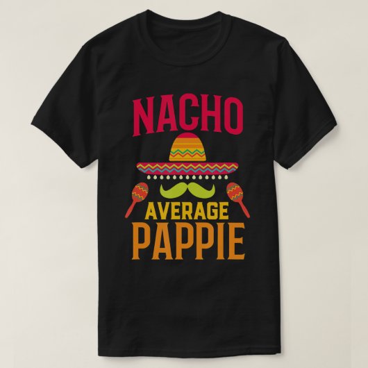 T-shirt Mens Nacho Moyenne Pappie Correspondant Famille Ci (Design devant)